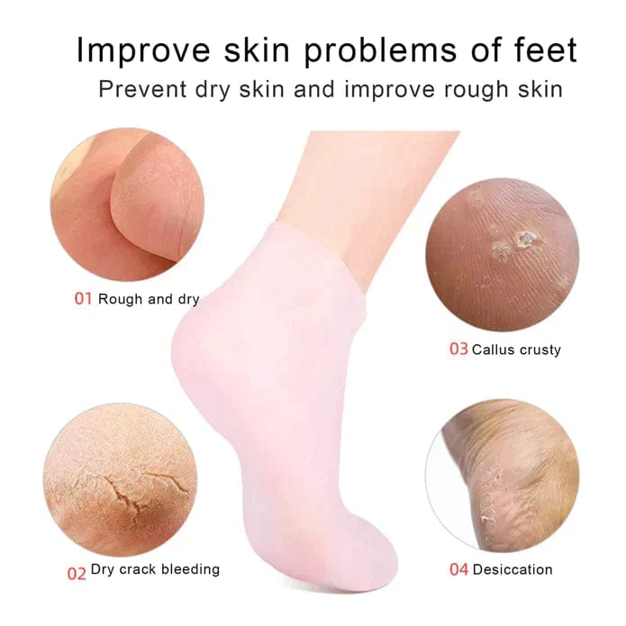 Silicon Gel Moisturizing Sock, Foot Care Protector, Women Foot Spa Pedicure Silicone Sock, Pedicure Socks For Dry Cracked Feet Heel And Soften Rough Skin