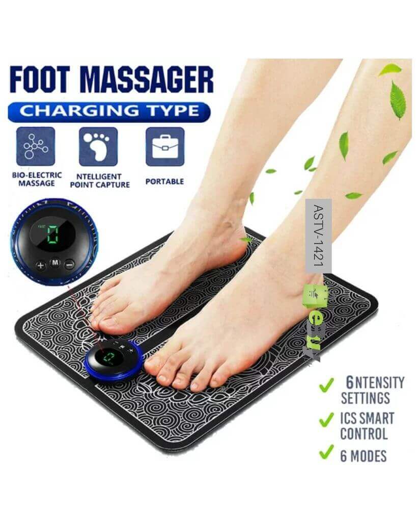 Foot Massager Pad Improve Blood Circulation Relieve Ache Pain USB Rechargeable